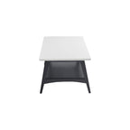 Table basse mi-siècle avec étagère inférieure, Off-White/Pecan/Natural/Black, 1 personne