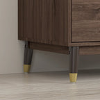 Armoire grise/marron/blanche avec 2 tiroirs et tringle à vêtements, 1 personne