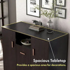 Meuble à chaussures DH BASIC Modern de 32 pouces pour 20 paires, avec étagère réglable et poignée métallique