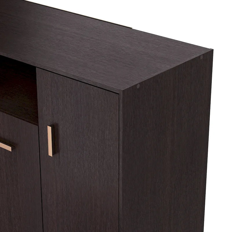 Meuble à chaussures DH BASIC Modern de 32 pouces pour 20 paires, avec étagère réglable et poignée métallique