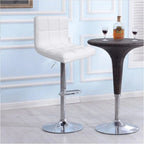 Lot de 2 tabourets de bar pivotants sans accoudoirs réglables en hauteur en cuir PU de plusieurs couleurs