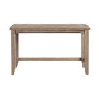 Table de bar canapé rustique Sandwash 60" avec portes de grange et prises intégrées pour 2+