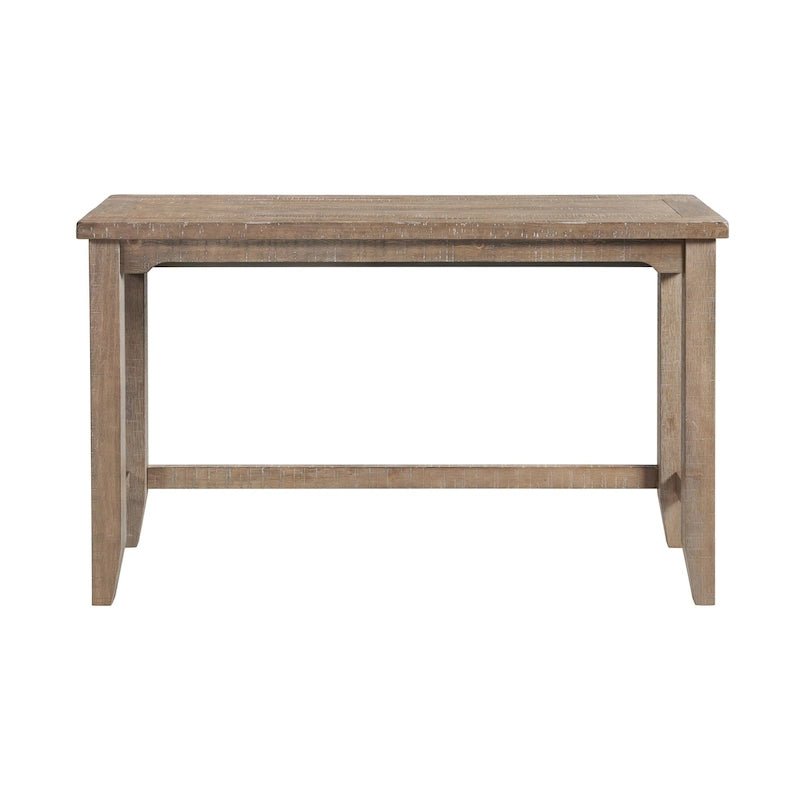 Table de bar canapé rustique Sandwash 60" avec portes de grange et prises intégrées pour 2+