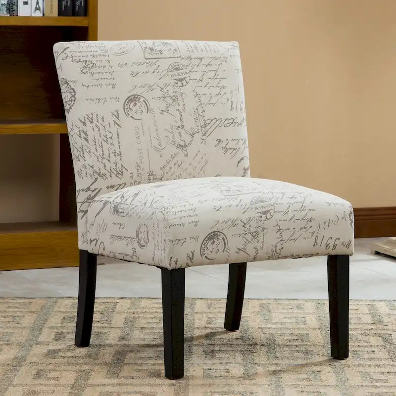 Chaise d'appoint sans accoudoirs rembourrée Botticelli de Roundhill Furniture