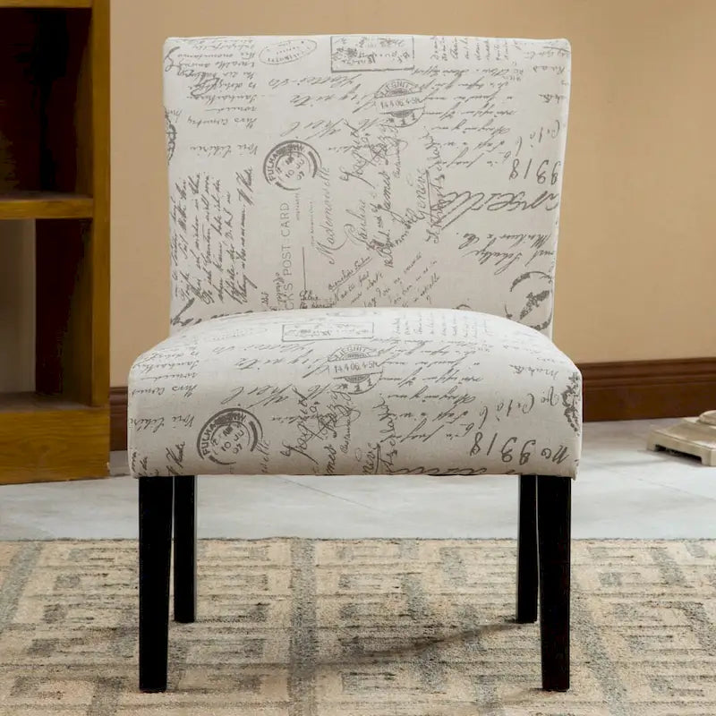 Chaise d'appoint sans accoudoirs rembourrée Botticelli de Roundhill Furniture
