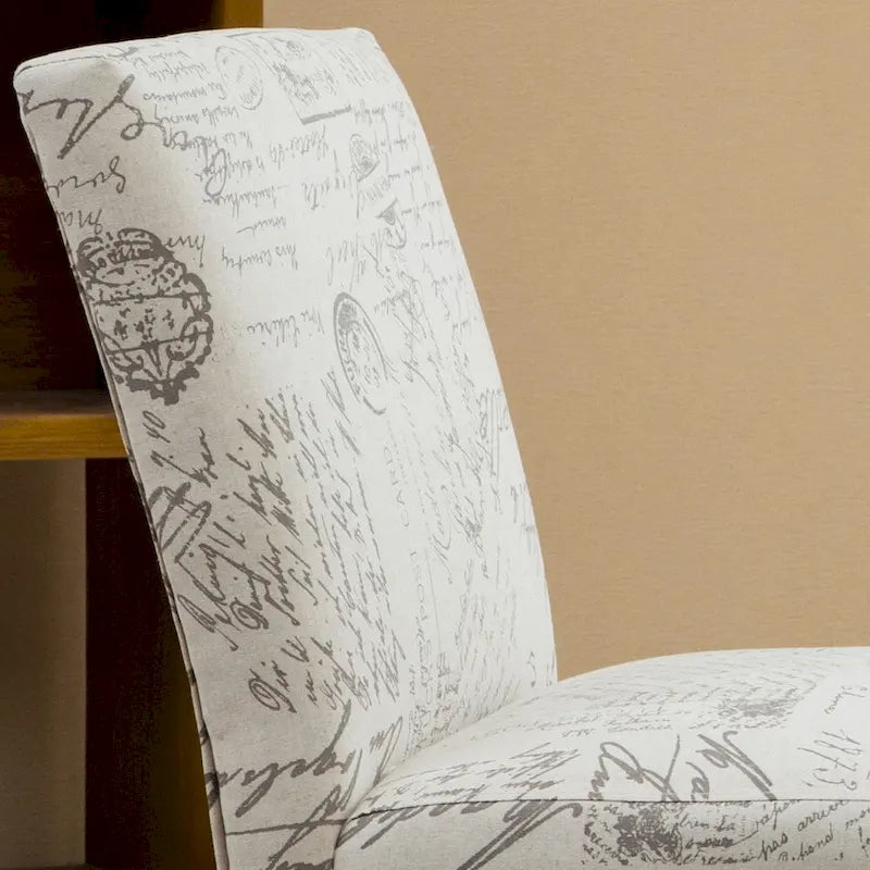 Chaise d'appoint sans accoudoirs rembourrée Botticelli de Roundhill Furniture