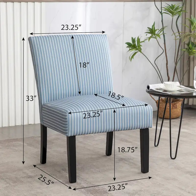 Chaise d'appoint sans accoudoirs rembourrée Botticelli de Roundhill Furniture