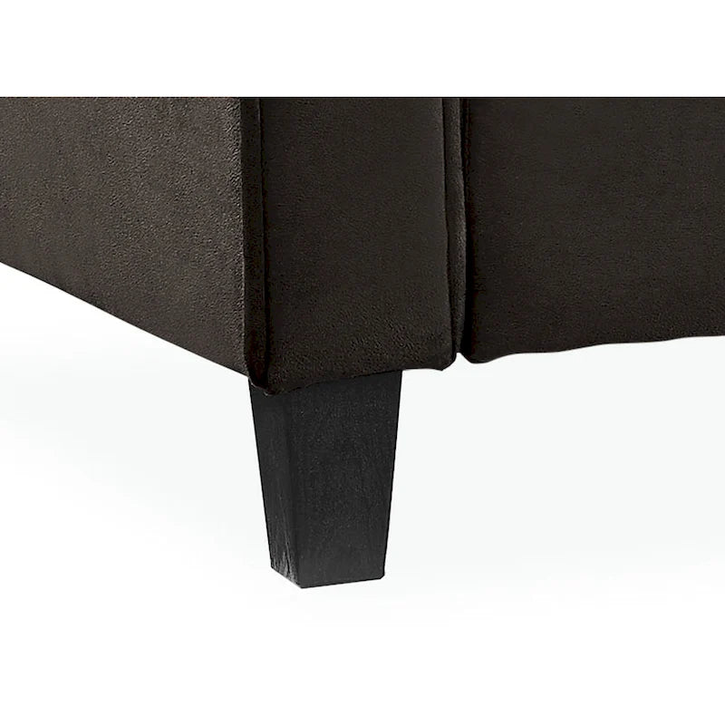 Causeuse en microfibre moderne 5 couleurs avec cadre en bois dur et pieds noirs pour 2 personnes