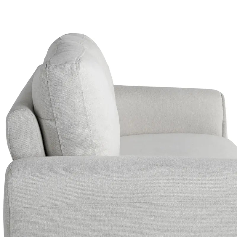 Causeuse en microfibre moderne 5 couleurs avec cadre en bois dur et pieds noirs pour 2 personnes