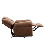 Fauteuil inclinable manuel en cuir respirant 2 couleurs avec clous décoratifs et cadre en acier pour 1 personne