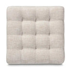 Ensemble de 2 poufs cubes en tissu capitonné contemporain 4 couleurs