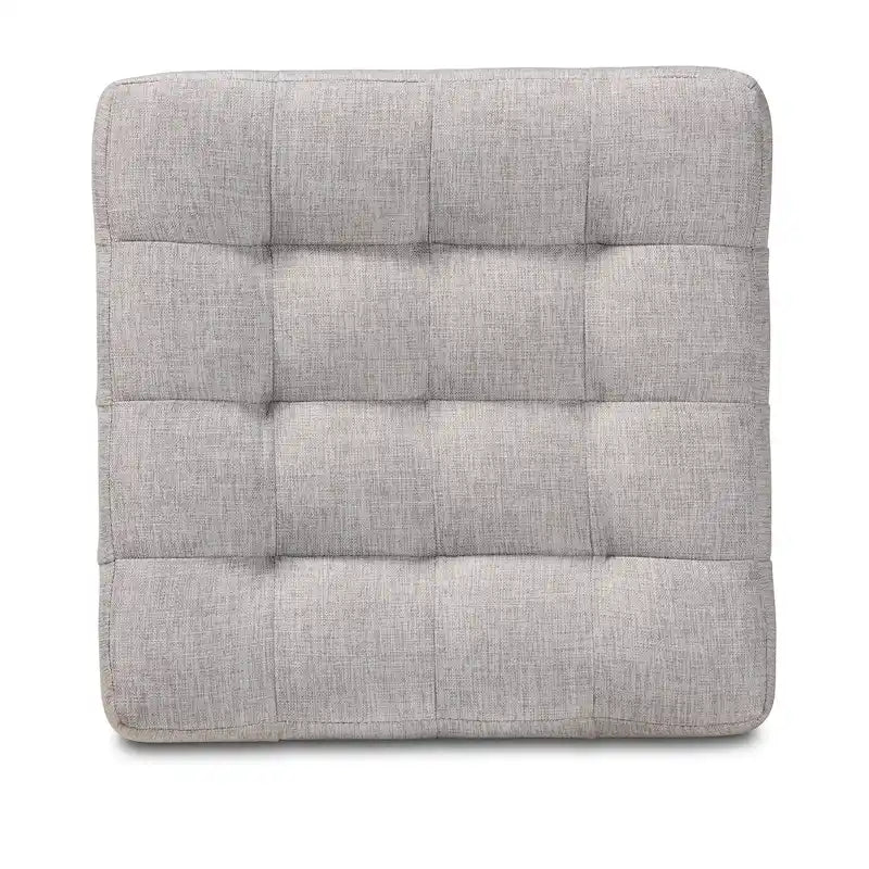 Ensemble de 2 poufs cubes en tissu capitonné contemporain 4 couleurs