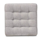 Ensemble de 2 poufs cubes en tissu capitonné contemporain 4 couleurs
