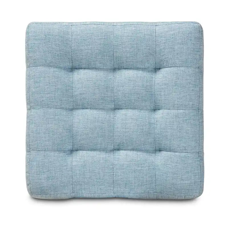 Ensemble de 2 poufs cubes en tissu capitonné contemporain 4 couleurs