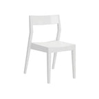 Chaise de salle à manger moderne 4 couleurs en pin massif avec dossier incliné et assise profilée pour 1