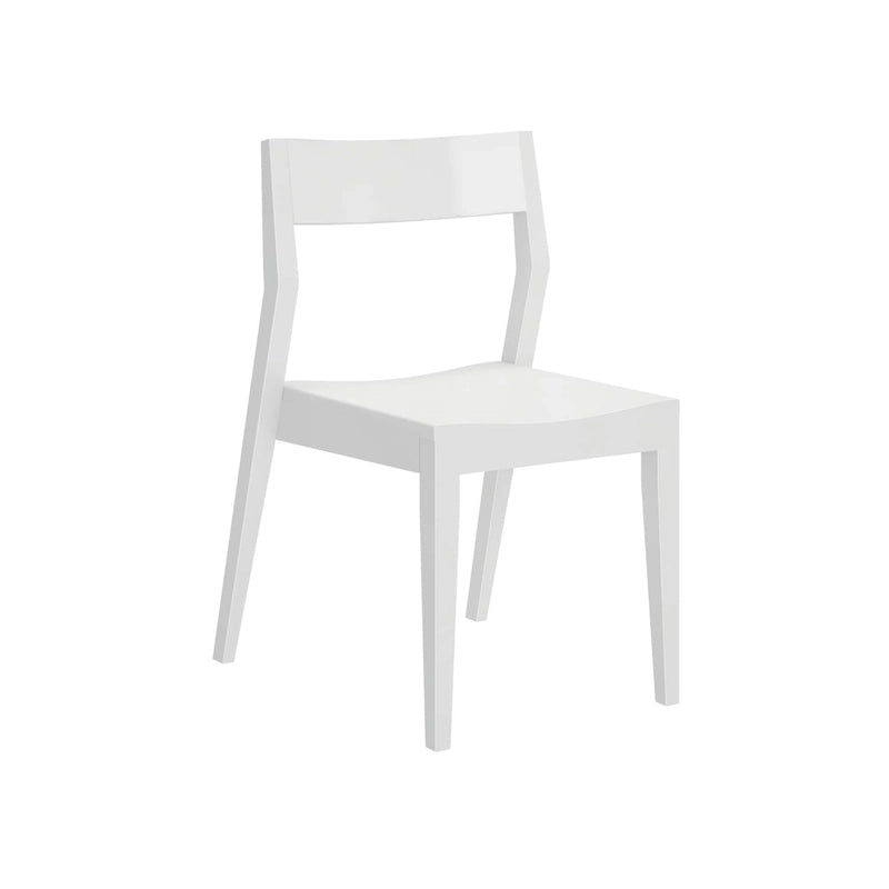 Chaise de salle à manger moderne 4 couleurs en pin massif avec dossier incliné et assise profilée pour 1