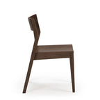 Chaise de salle à manger moderne 4 couleurs en pin massif avec dossier incliné et assise profilée pour 1
