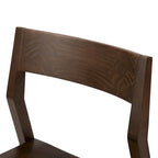 Chaise de salle à manger moderne 4 couleurs en pin massif avec dossier incliné et assise profilée pour 1
