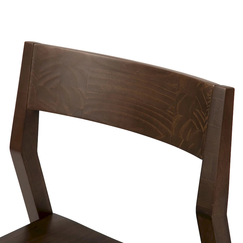 Chaise de salle à manger moderne 4 couleurs en pin massif avec dossier incliné et assise profilée pour 1