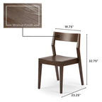 Chaise de salle à manger moderne 4 couleurs en pin massif avec dossier incliné et assise profilée pour 1