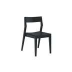 Chaise de salle à manger moderne 4 couleurs en pin massif avec dossier incliné et assise profilée pour 1