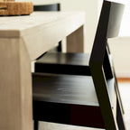 Chaise de salle à manger moderne 4 couleurs en pin massif avec dossier incliné et assise profilée pour 1
