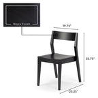 Chaise de salle à manger moderne 4 couleurs en pin massif avec dossier incliné et assise profilée pour 1