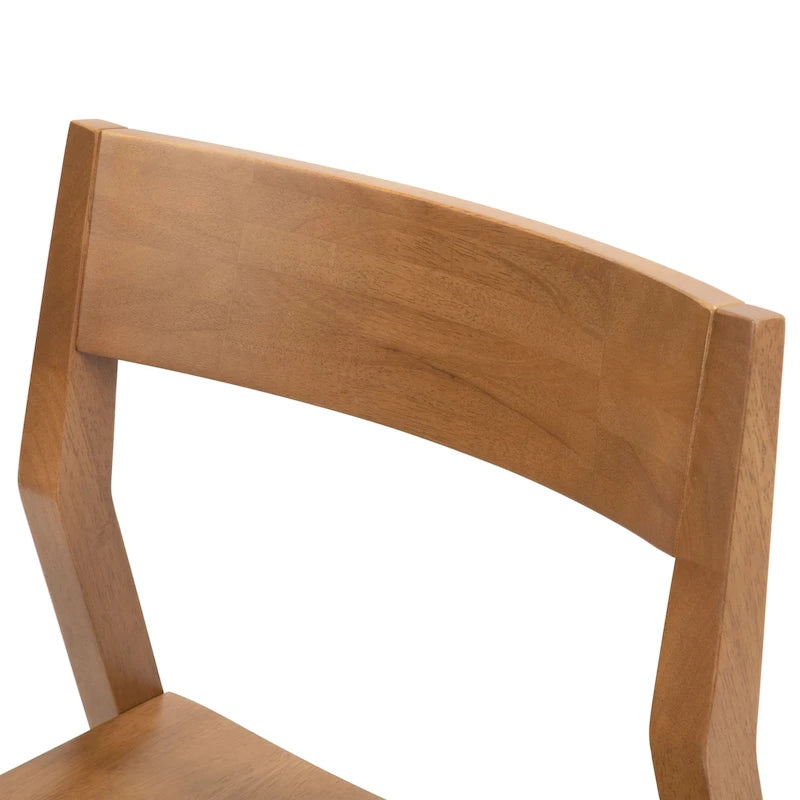 Chaise de salle à manger moderne 4 couleurs en pin massif avec dossier incliné et assise profilée pour 1