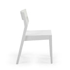 Chaise de salle à manger moderne 4 couleurs en pin massif avec dossier incliné et assise profilée pour 1