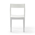 Chaise de salle à manger moderne 4 couleurs en pin massif avec dossier incliné et assise profilée pour 1