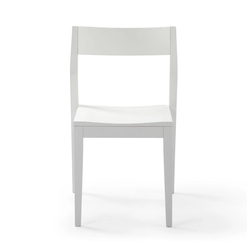 Chaise de salle à manger moderne 4 couleurs en pin massif avec dossier incliné et assise profilée pour 1