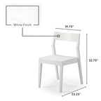 Chaise de salle à manger moderne 4 couleurs en pin massif avec dossier incliné et assise profilée pour 1
