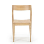 Chaise de salle à manger moderne 4 couleurs en pin massif avec dossier incliné et assise profilée pour 1