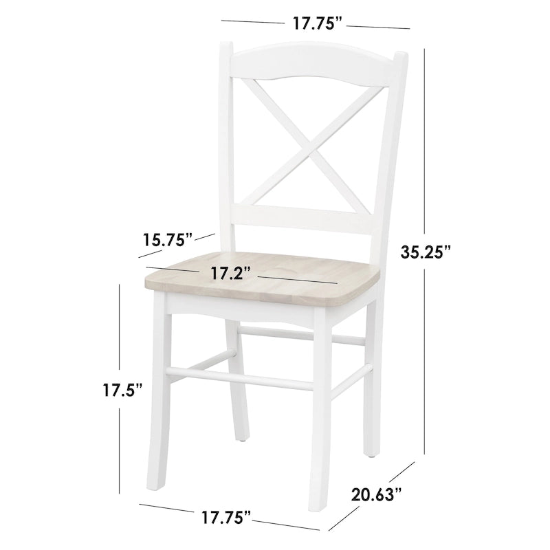 Ensemble de salle à manger en bois d'hévéa à abattants 2 places 5 couleurs (1 table + 2 chaises)