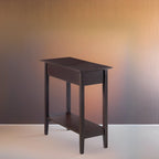 Table d'appoint étroite à plateau rabattable 6 couleurs avec tiroir et étagère inférieure