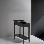 Table d'appoint étroite à plateau rabattable 6 couleurs avec tiroir et étagère inférieure