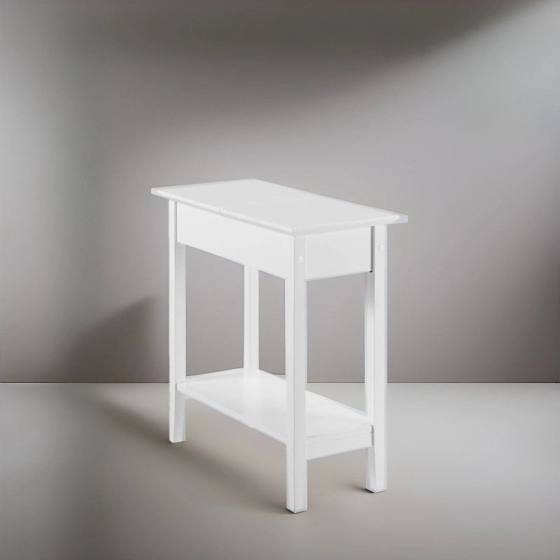 Table d'appoint étroite à plateau rabattable 6 couleurs avec tiroir et étagère inférieure