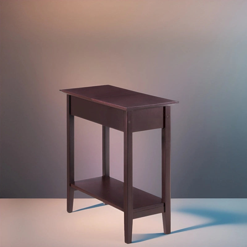 Table d'appoint étroite à plateau rabattable 6 couleurs avec tiroir et étagère inférieure