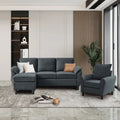Ensemble canapé moderne de transition 8 couleurs avec fauteuil et ottoman pour 3+