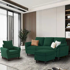 Ensemble canapé moderne de transition 8 couleurs avec fauteuil et ottoman pour 3+