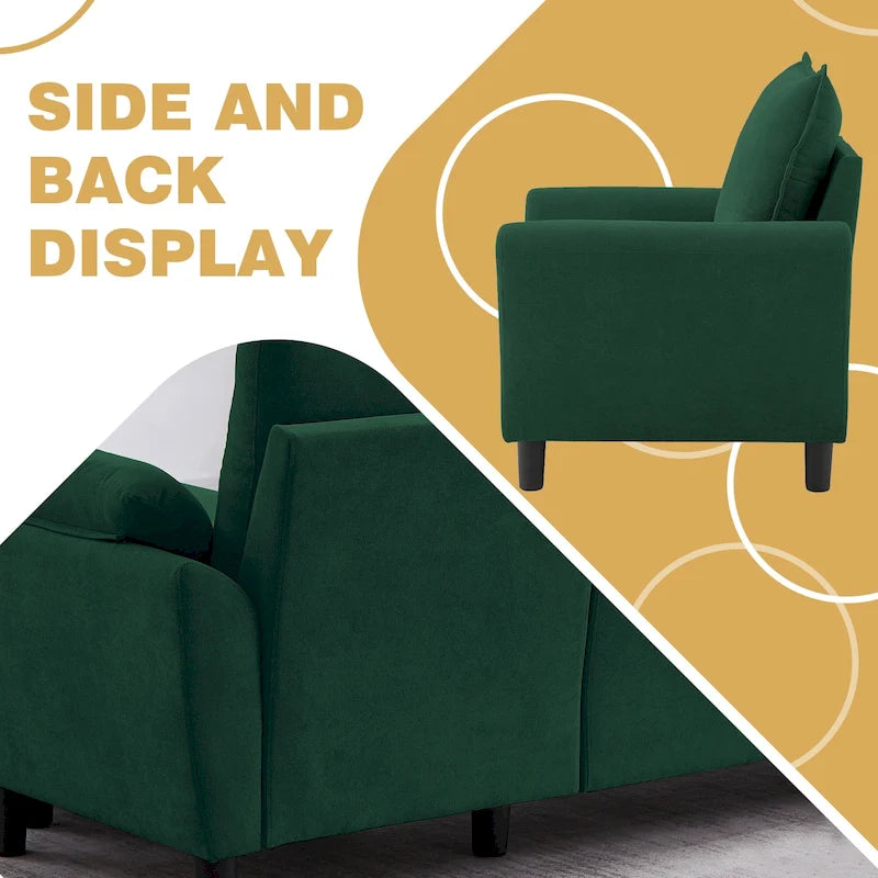 Ensemble canapé moderne de transition 8 couleurs avec fauteuil et ottoman pour 3+