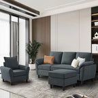 Ensemble canapé moderne de transition 8 couleurs avec fauteuil et ottoman pour 3+