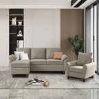 Ensemble canapé moderne de transition 8 couleurs avec fauteuil et ottoman pour 3+