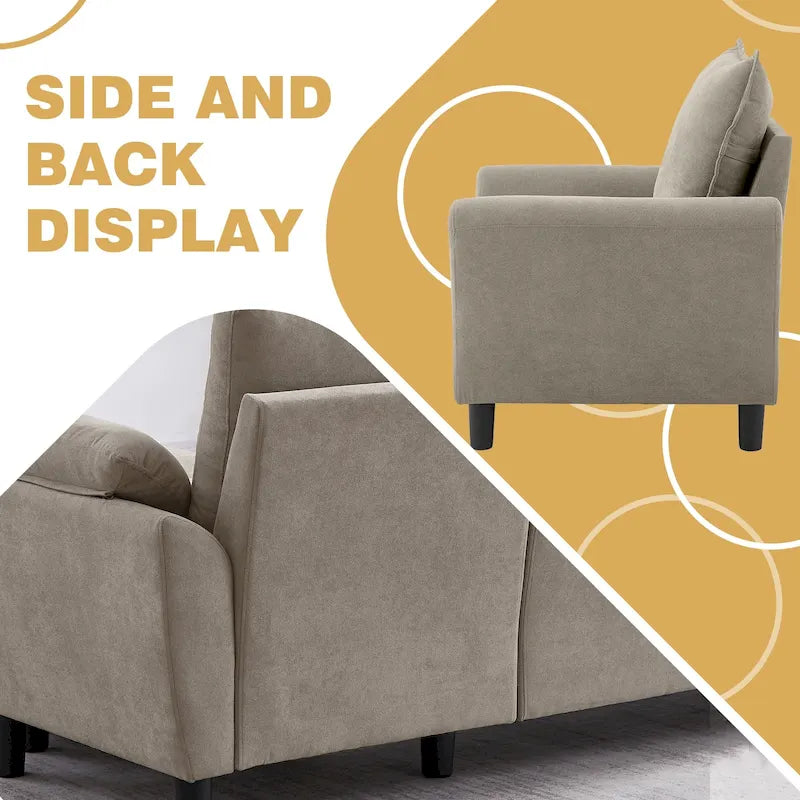 Ensemble canapé moderne de transition 8 couleurs avec fauteuil et ottoman pour 3+