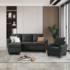 Ensemble canapé moderne de transition 8 couleurs avec fauteuil et ottoman pour 3+