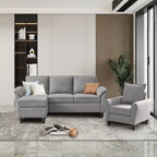 Ensemble canapé moderne de transition 8 couleurs avec fauteuil et ottoman pour 3+