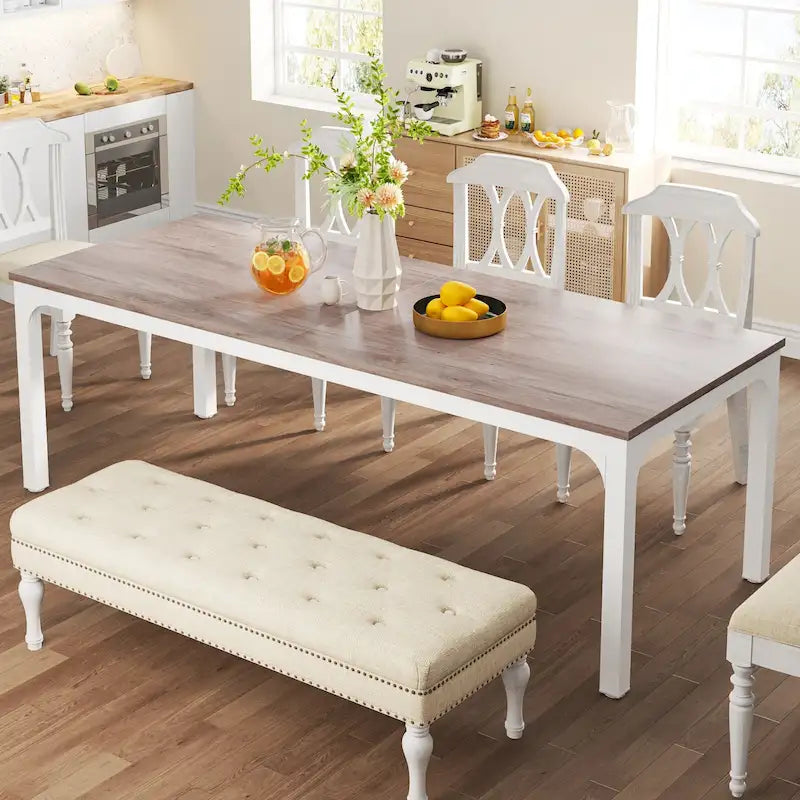 Table à manger rectangulaire 9 couleurs 200 cm, 6-8 personnes
