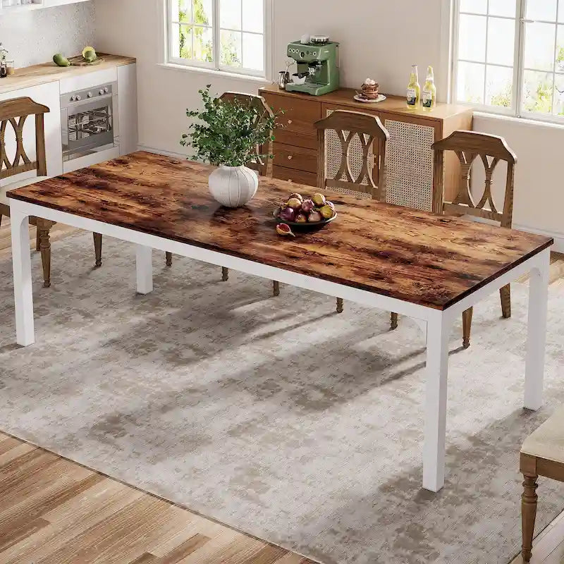 Table à manger rectangulaire 9 couleurs 200 cm, 6-8 personnes