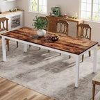 Table à manger rectangulaire 9 couleurs 200 cm, 6-8 personnes