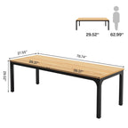 Table à manger rectangulaire 9 couleurs 200 cm, 6-8 personnes